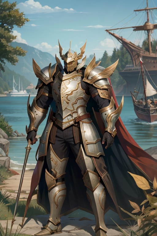 <lora:HXarmour_004:1>,, hxarmour,1girl,(brown armour:1.3),Harbor Twilight,Cave Pearl,