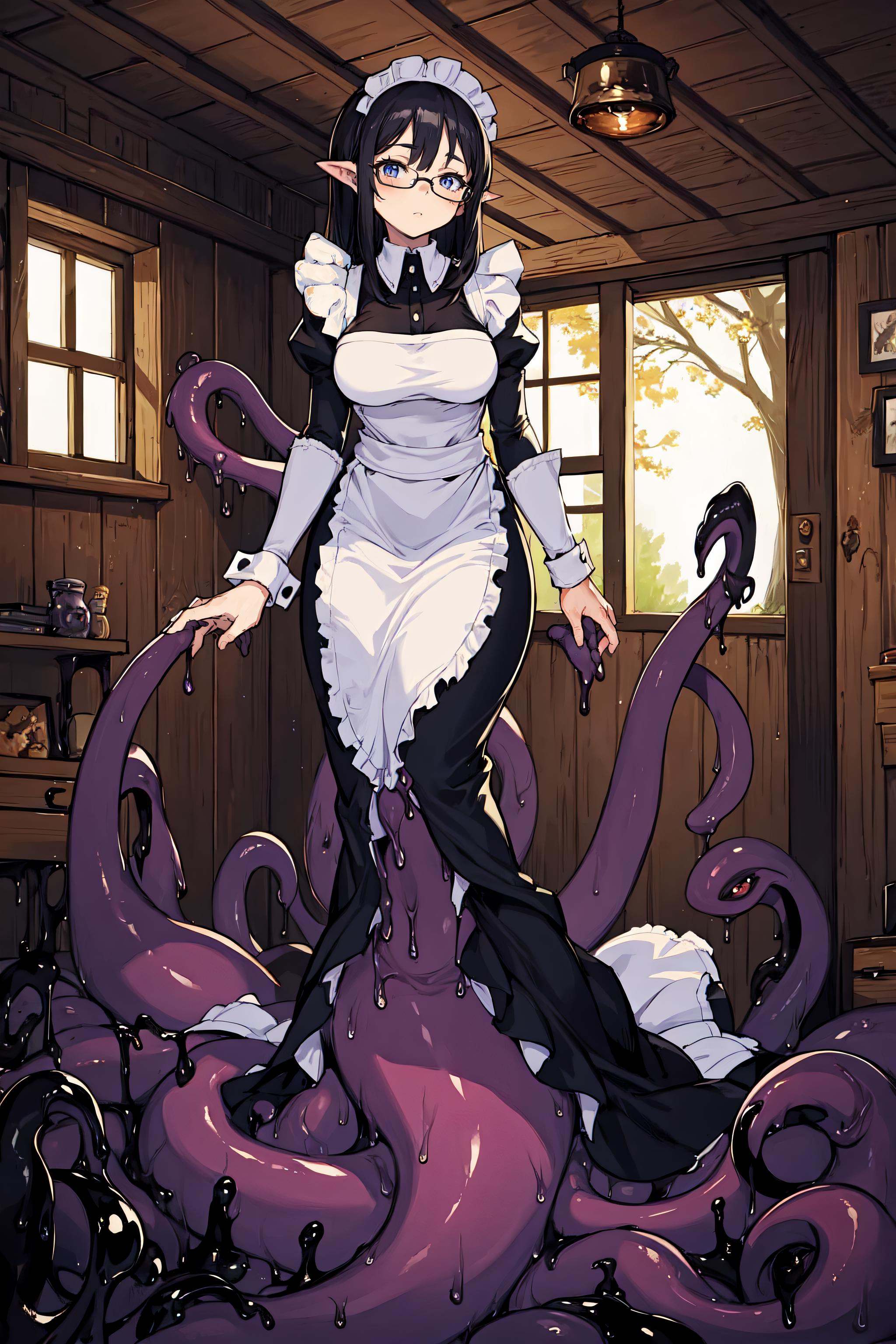 1girl,  shoggoth,  body horror on Tensor.Art