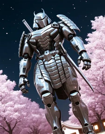 Silver Samurai,  robot,  armor on Tensor.Art