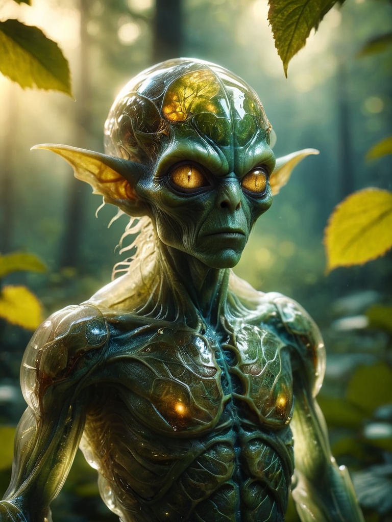 full body photo of a dnd goblin with a transparent glass head,  the brain is visible,  intricate biological details by Sho...