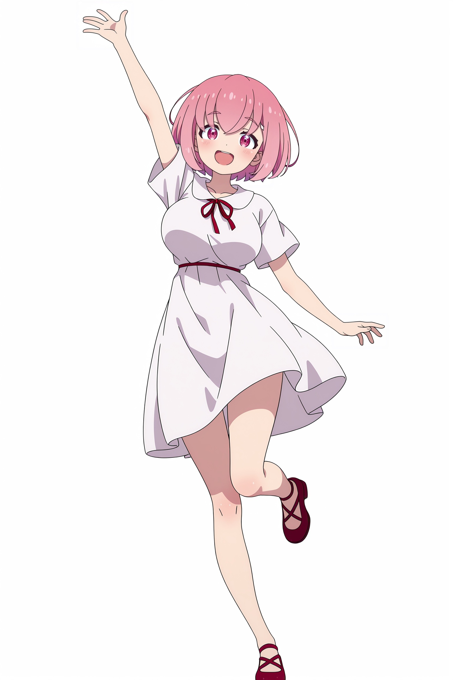 Kurumi Fukuga,  solo,  white background on Tensor.Art