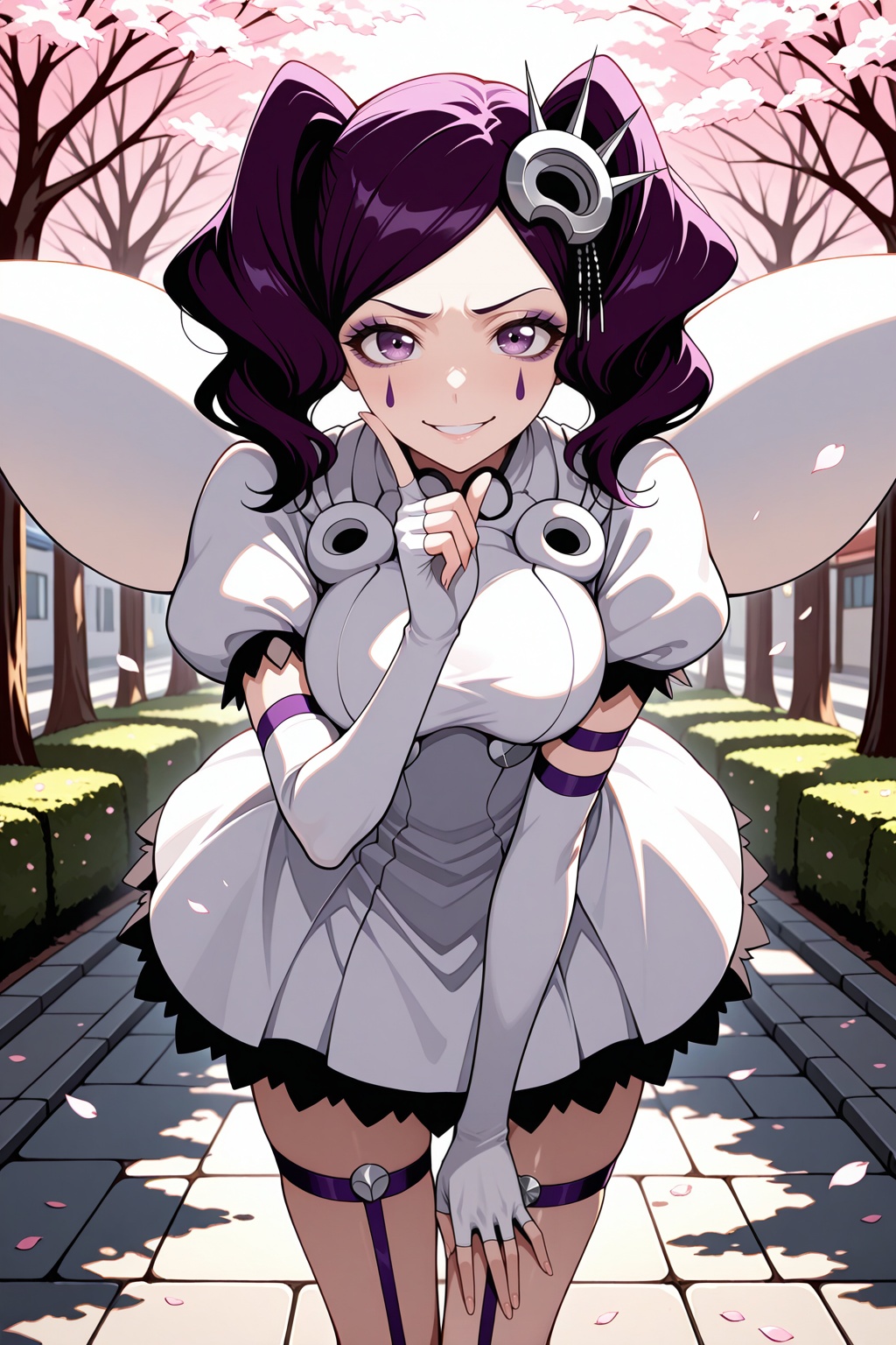cirucci sanderwicci,  short twintails,  purple hair on Tensor.Art
