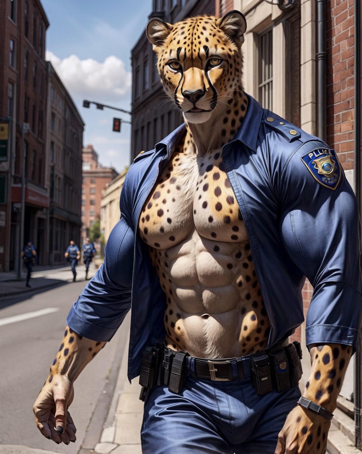 anthro,  cheetah,  male on Tensor.Art