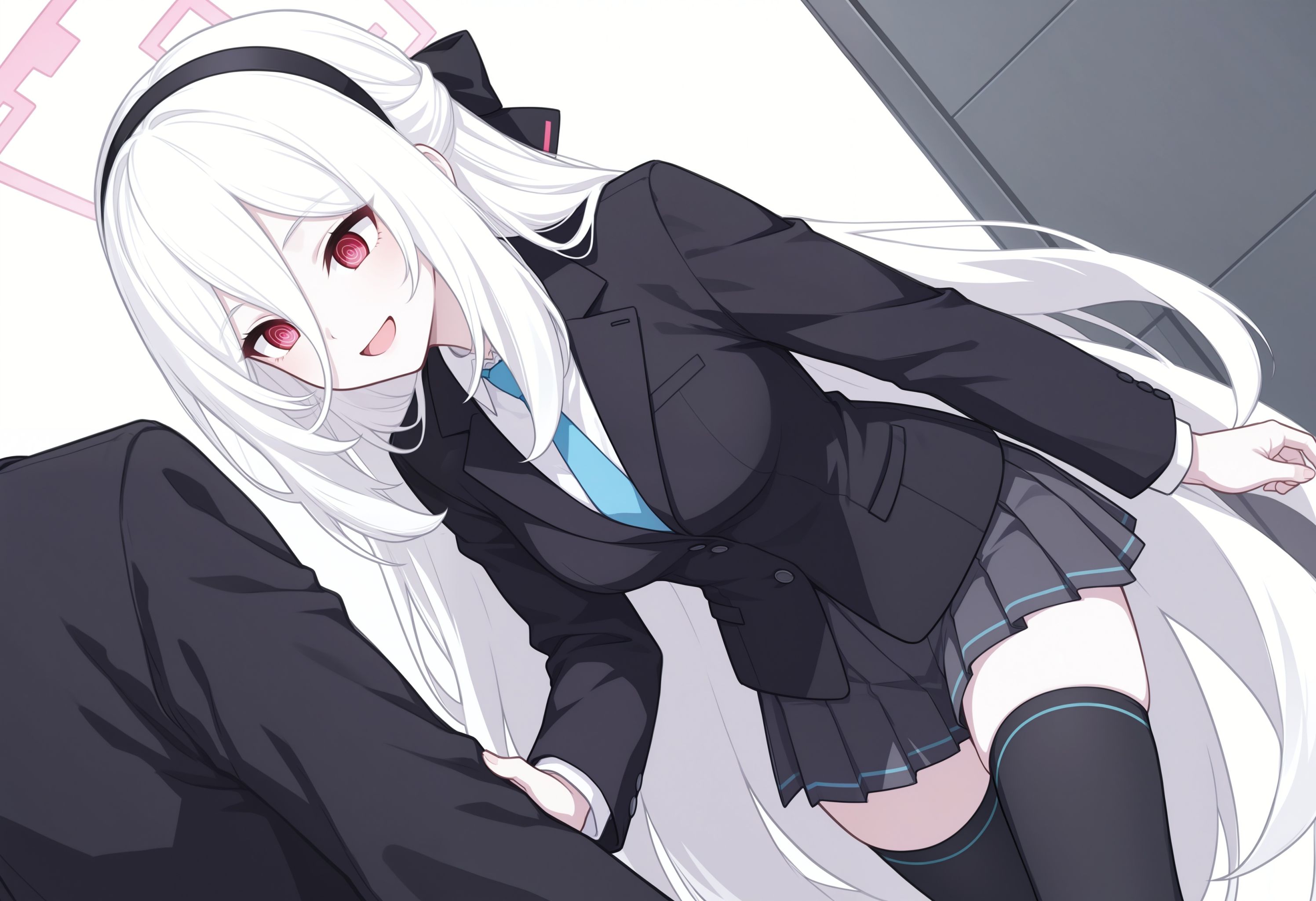 kei \(blue archive\),  white hair,  black hairbow on Tensor.Art