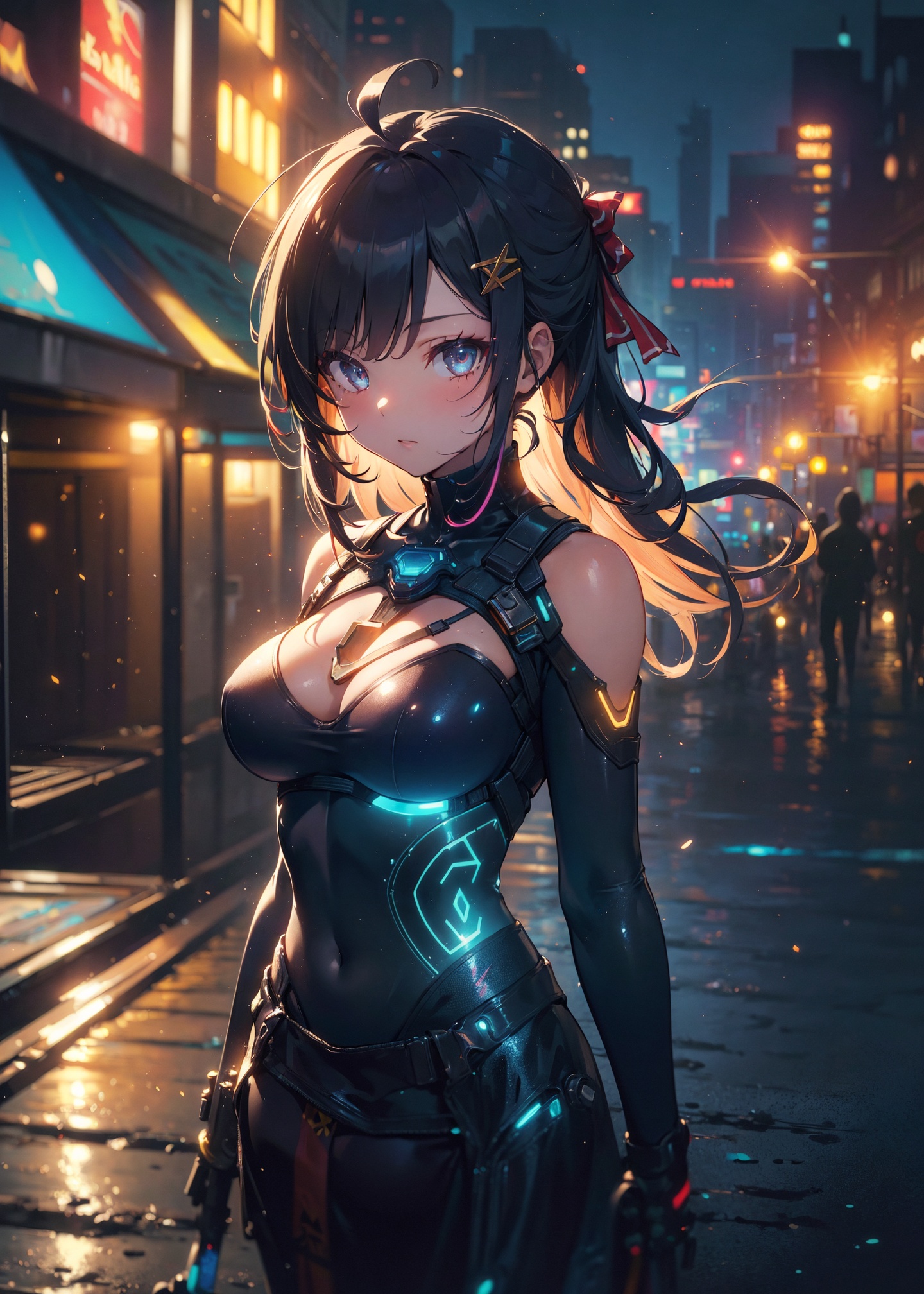 illustration,  cyberpunk 2077,  cityscape on Tensor.Art
