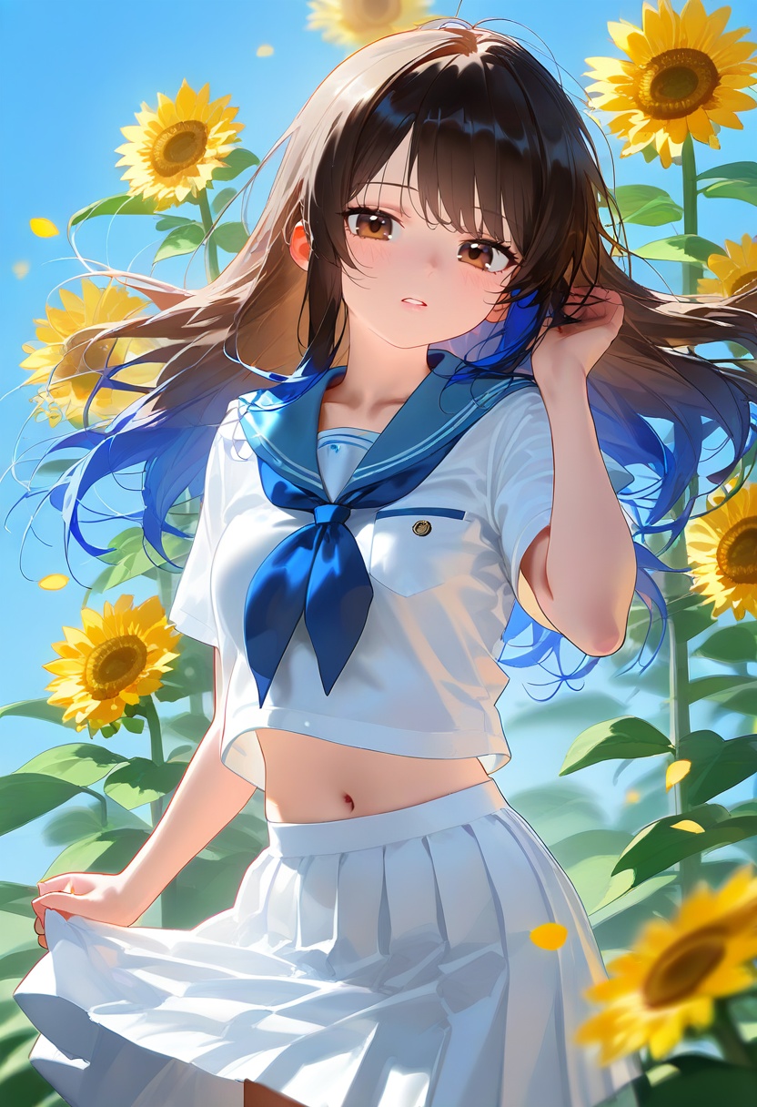 1girl,  original,  blue hair on Tensor.Art