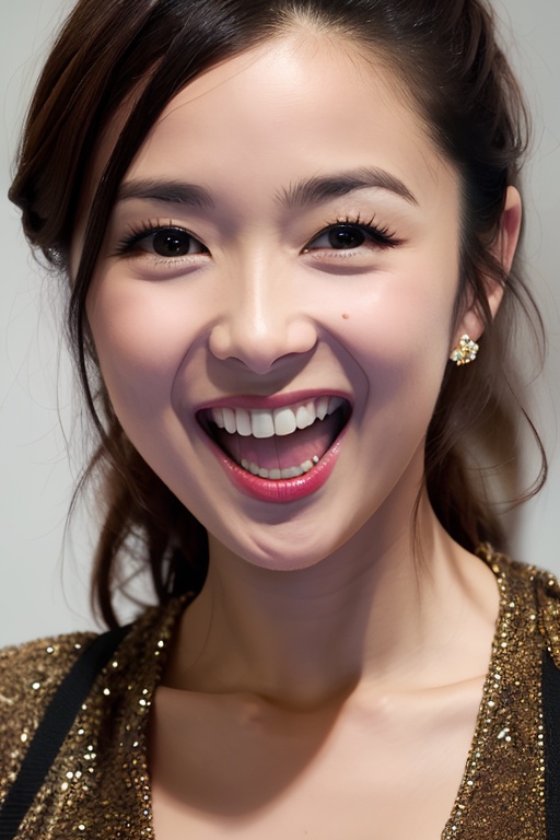 マスターチーフ PHOTOREALISTIC REALISTIC,masterpiece,best quality,highres,ultra detailed,8k,1woman,looking at viewer,upper teeth,smile,open mouth, <lora:xuekaiqiAlexnsfw80:0.6>