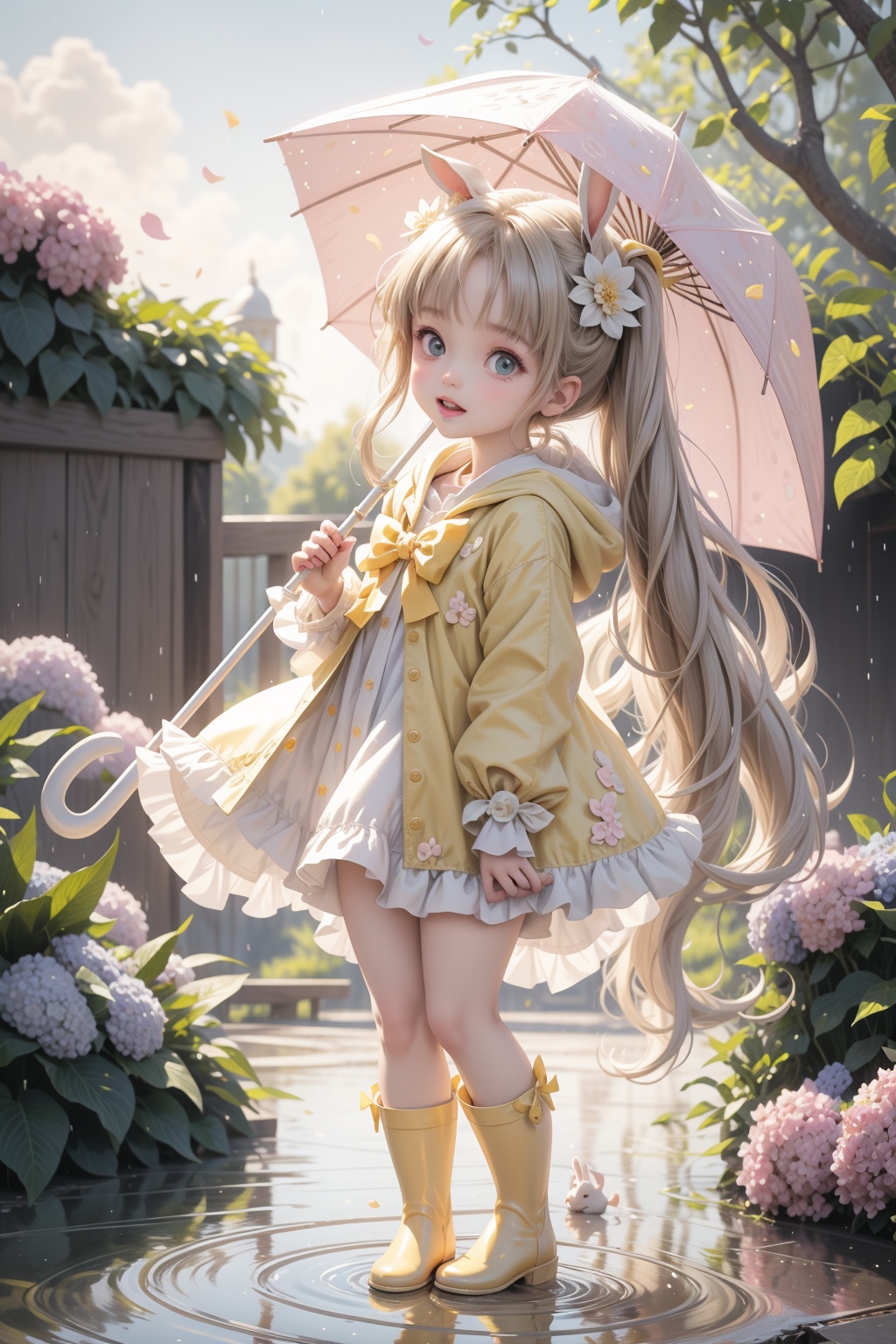 1girl,  rainbow,  raincoat by 海底烂皮球 on Tensor.Art