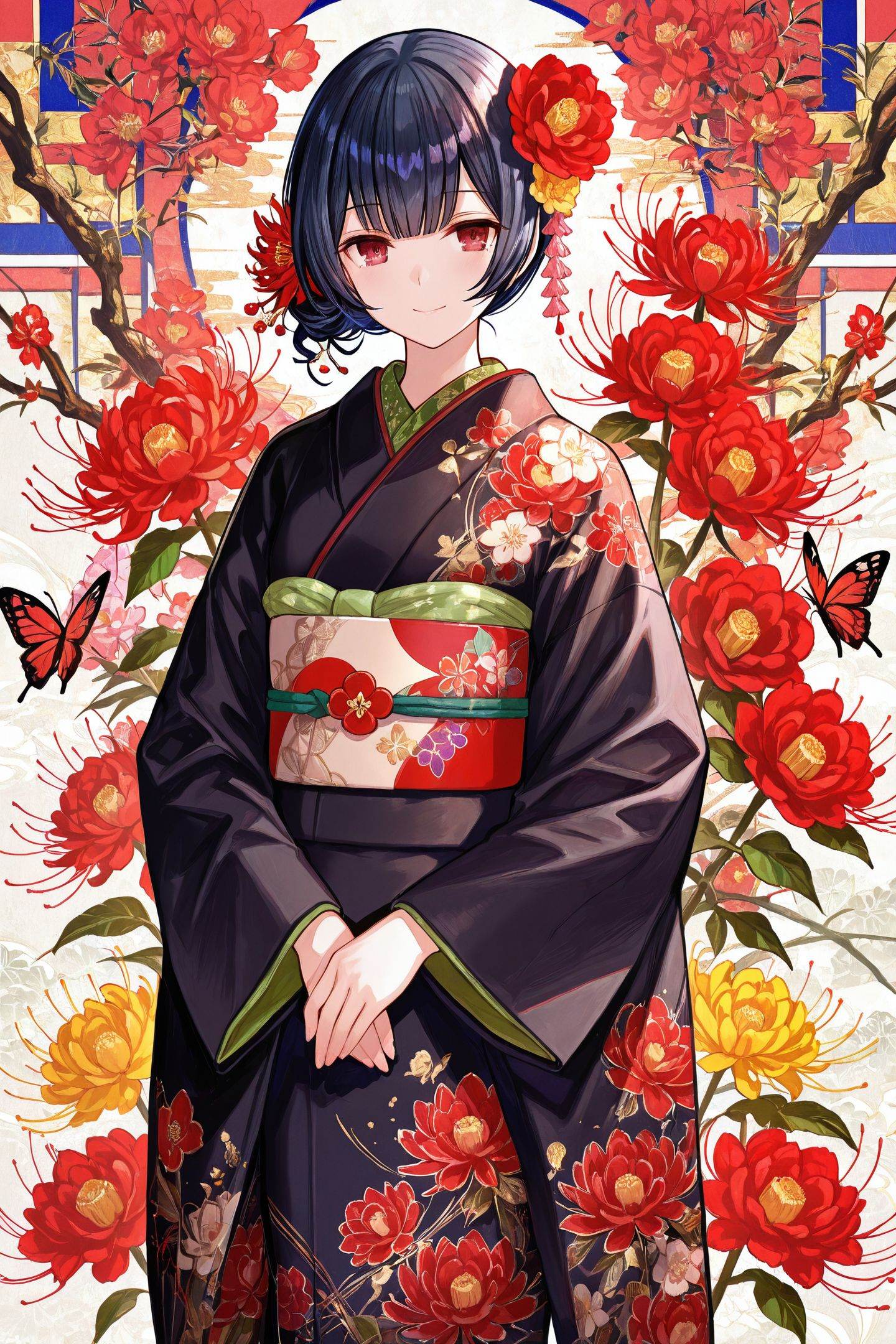 FujiChoko Style,  1girl,  flower on Tensor.Art