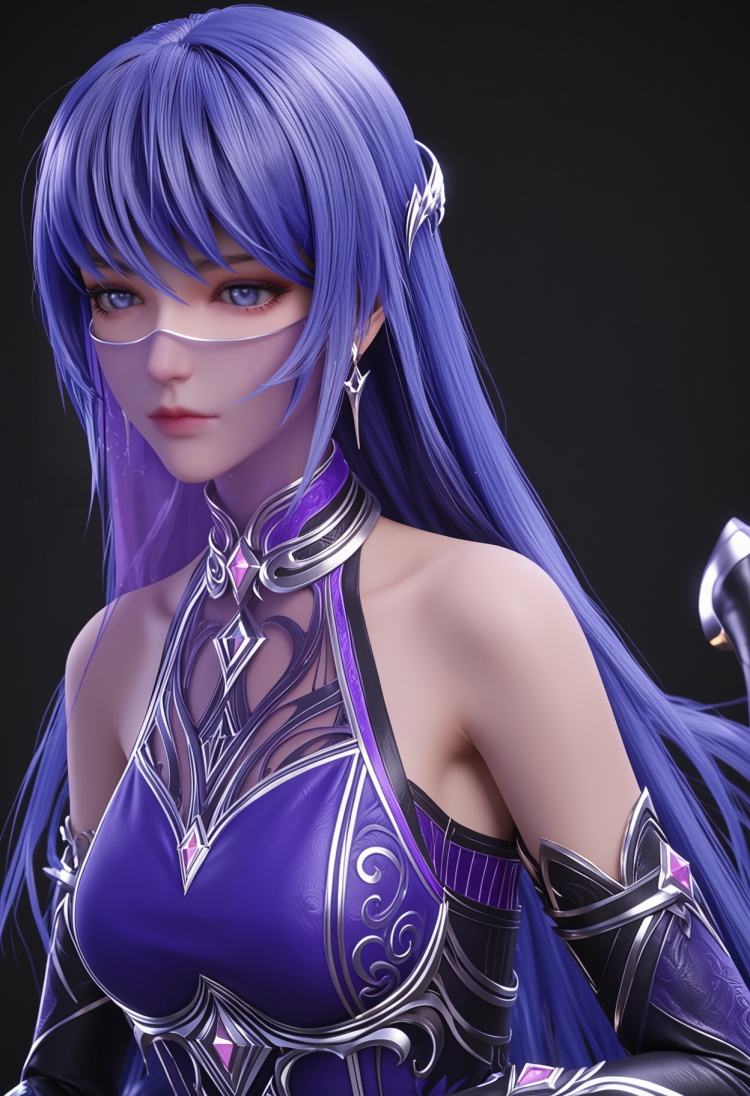圣采儿-盲女-国漫-pony by 云落 on Tensor.Art