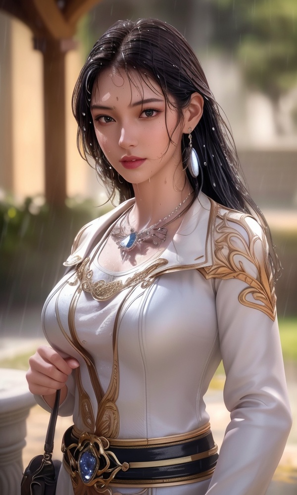 <lora:377-DA-斗罗大陆-木槿:0.8> ,(,1girl, ,best quality, ),looking at viewer, ,ultra detailed 8k cg, ultra detailed background,  ultra realistic 8k cg, flawless,  tamari \(flawless\), professional artwork, famous artwork, cinematic lighting, cinematic bloom, (( , )),, dreamlike, unreal, science fiction,  luxury, jewelry, diamond, pearl, gem, sapphire, ruby, emerald, intricate detail, delicate pattern, charming, alluring, seductive, erotic, enchanting, hair ornament, necklace, earrings, bracelet, armlet,halo,masterpiece, (( , )),, realistic,science fiction,mole, ,cherry blossoms,(((, , ultra high res, (photorealistic:1.4), raw photo, 1girl, wet clothes, rain, sweat, ,wet, )))(( , ))   (()), (),