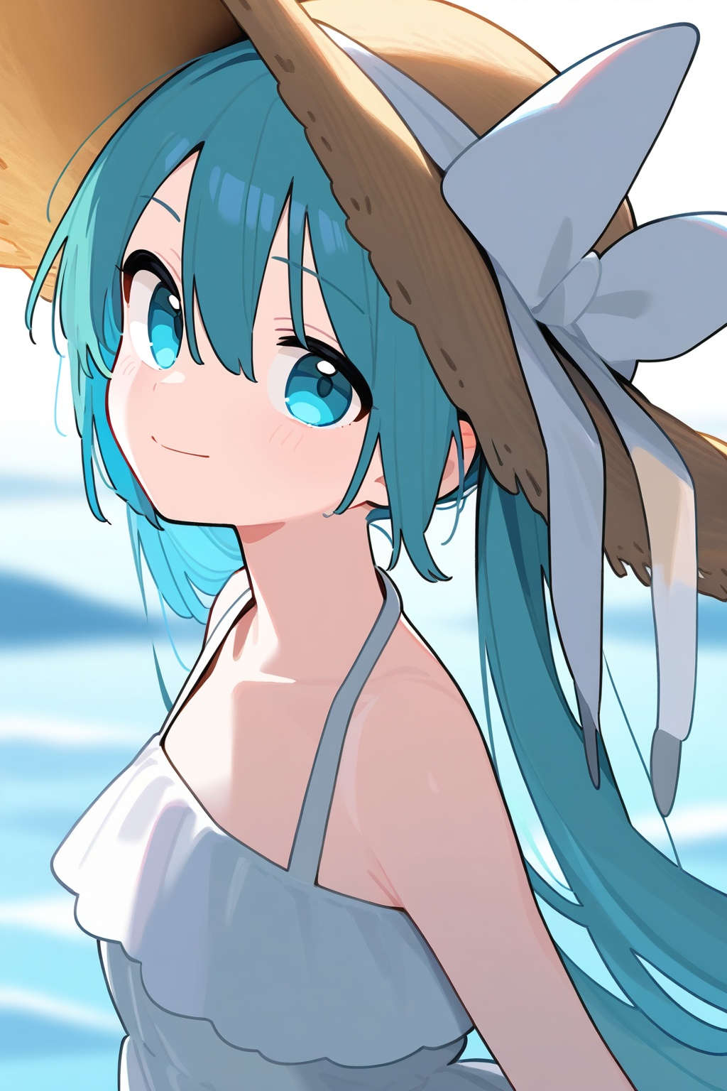 1girl,  bangs,  bare_shoulders on Tensor.Art
