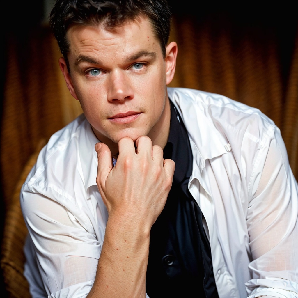 MattDamon,The Atmosphere of Film Cinema, captivating visuals, RAW photo, full sharp, high quality, delicate features,contour light,backlighting,Professional photography,exquisite composition,upper body,black suit,look at the viewer 1boy,sportsman, Visual_Optimization, Color_Harmonization, white background