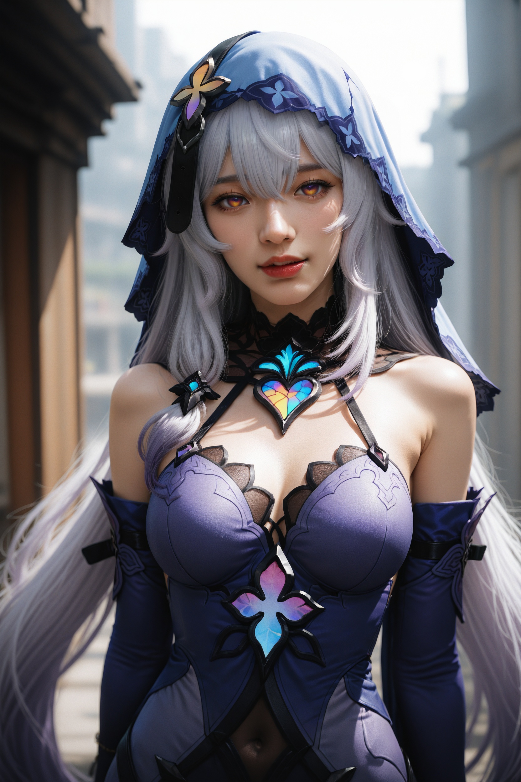 (realistic),detailed,detailed background,.,.,general,.,.,1girl,black swan \(honkai: star rail\),jewelry,day,<lora:RE162-000016:0.77>,, very awa, masterpiece, best quality, highres, absurdres,, RAW candid cinema, 16mm, color graded portra 400 film, remarkable color, ultra realistic, textured skin, remarkable detailed pupils, realistic dull skin noise, visible skin detail, skin fuzz, dry skin,