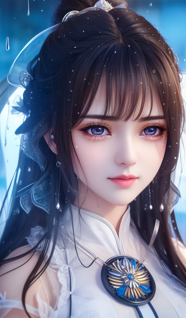 (,1girl, ,best quality, ),looking at viewer, <lora:381-DA-武动乾坤-绫清竹-新模:0.8> ,,ultra detailed background,ultra detailed background,ultra realistic 8k cg,  ,masterpiece, (( , )), ultra realistic 8k cg, ,tamari \(flawless\),  crying with eyes open,    ,eyelashes,magic,hydrokinesis,sweat, wet, rain, ,       (()), (),