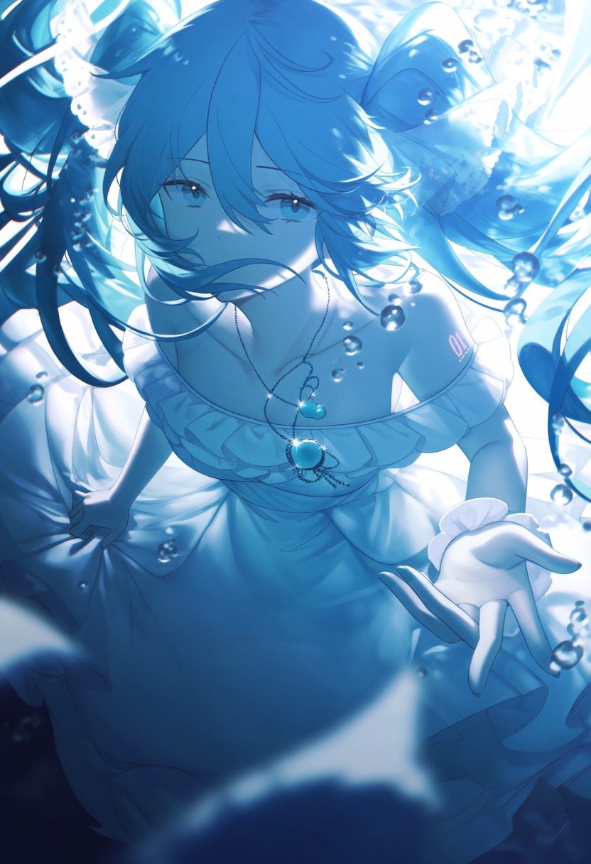 1girl,  hatsune miku,  dress on Tensor.Art