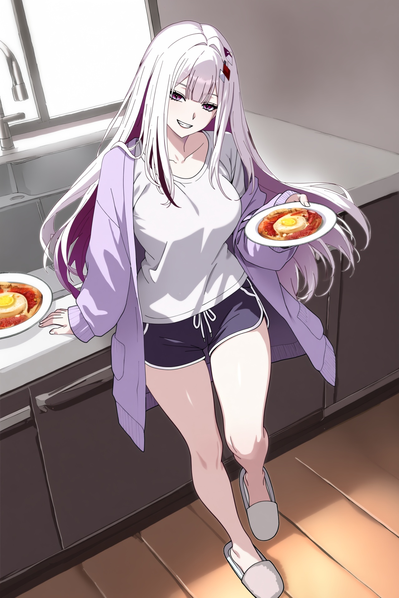 @yu-ta and @yuyu_(yuyuworks),  nihilux (honkai: star rail),  A vertical anime illustration of Nihilux wearing a loose whit...