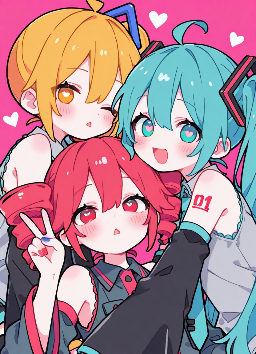 akita neru,  multiple girls,  hatsune miku on Tensor.Art