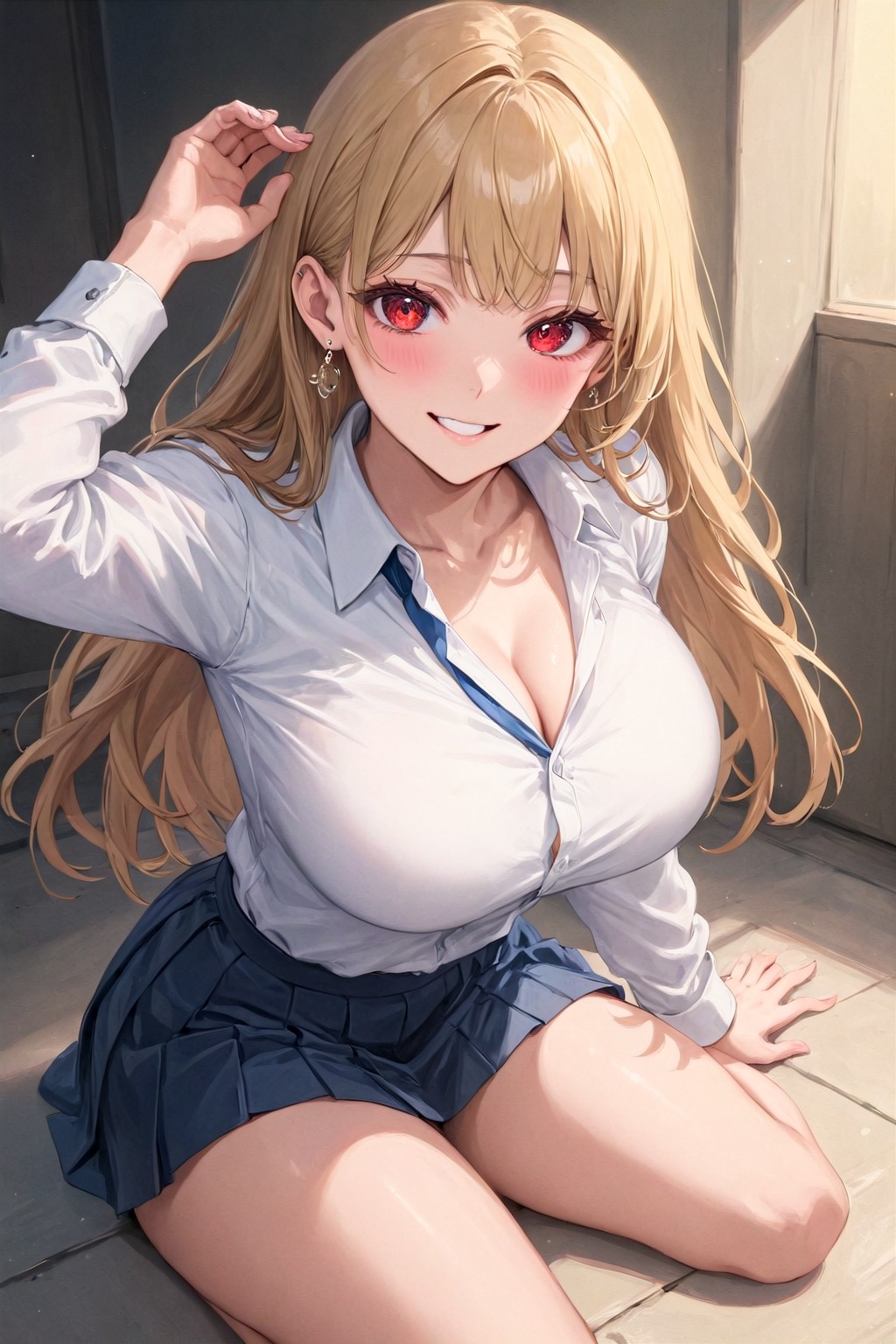 1girl,  bangs,  blonde hair on Tensor.Art