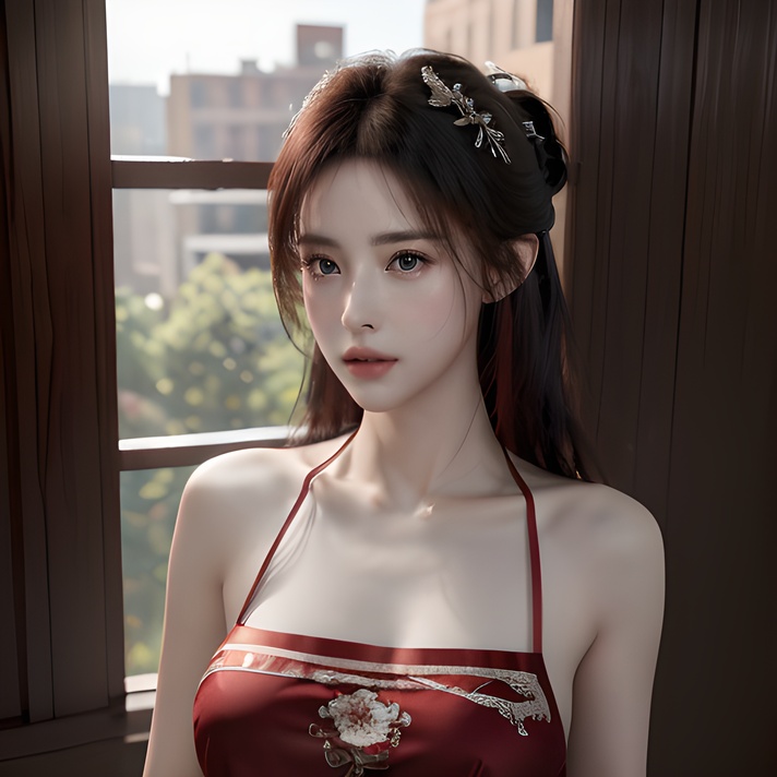 (8k, RAW photo, best quality, masterpiece:1.2), (realistic, photo-realistic:1.2)(raw photo) (extremely detailed CG unity 8k wallpaper) detailed and intricate, original,highres,[1girl:background:0.6]looking at viewer,upper  body，red shidudou,   <lora:shidudou_20230603041725:0.7>