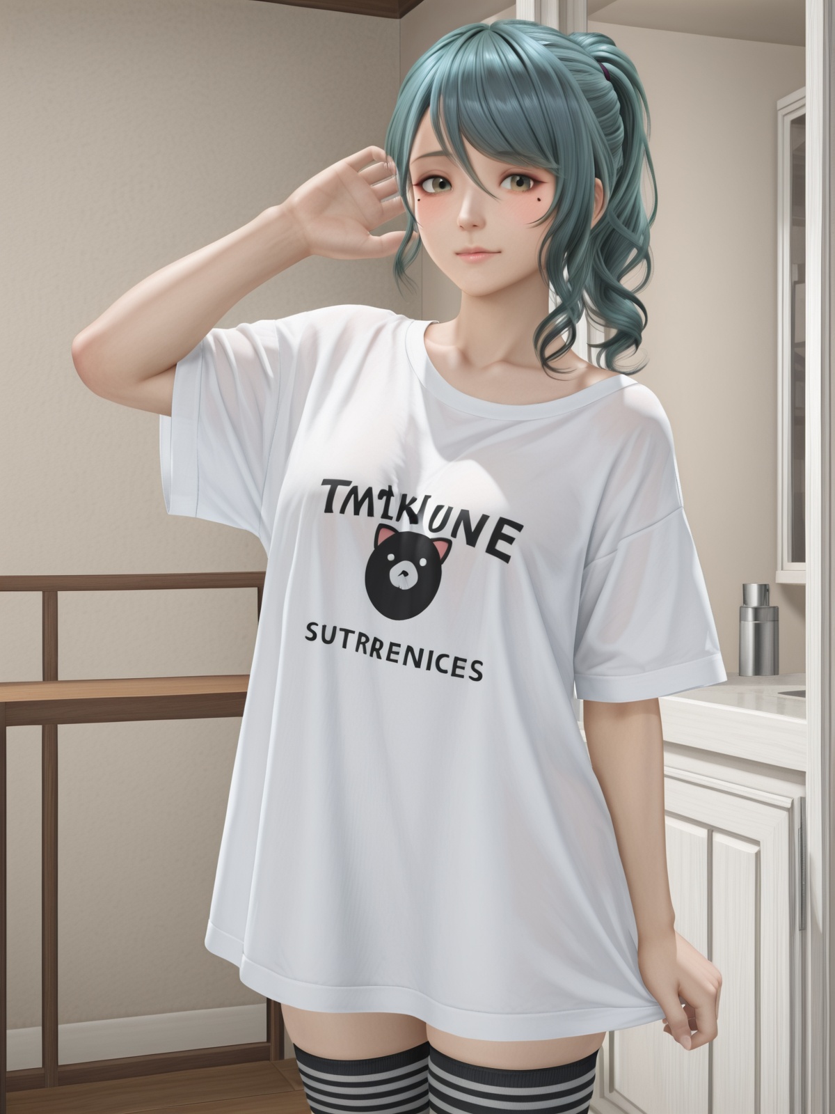 tamaki \(doax vv\),  ponytail,  mole under eye on Tensor.Art