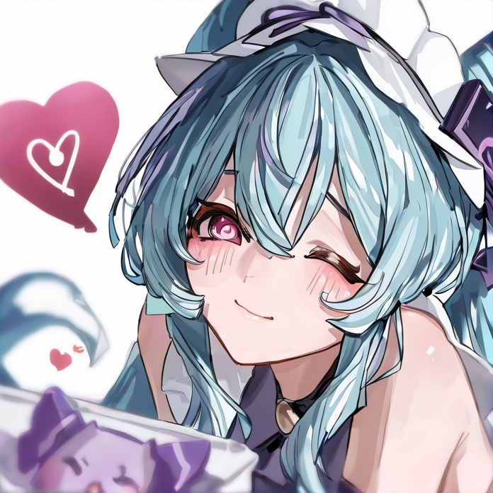 <lora:眼:1>,CTDXCYQL,yoneyama mai,diyokama,amano yoshitaka,quasarcake,dino \(dinoartforame\),Hearts Drips,masterpiece,best quality,good quality,very aesthetic,absurdres,newest,8K,depth of field,focused subject BREAK hatsune miku,vibrant,hearts,smile,wink,cowboy shot,dynamic pose,<lora:yumemizuki_mizuki_v0.1_Illustrious:1>,