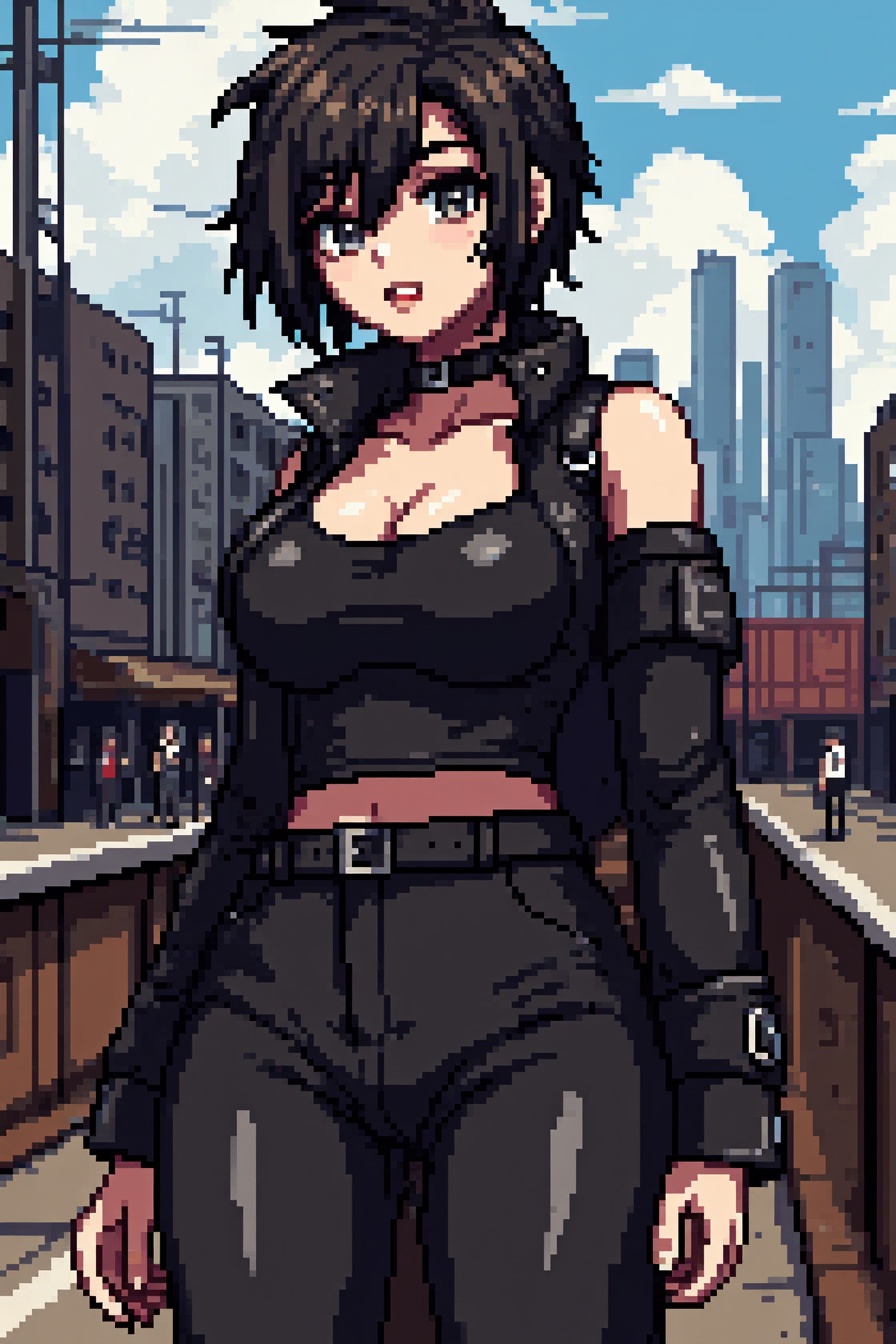 style of aziib_pixel,  High Fashion,  pixel art portrait of a slim on Tensor.Art