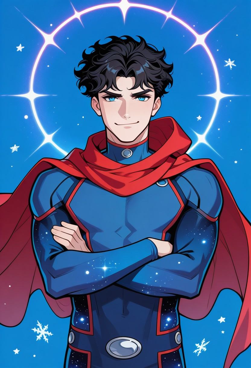 Wiccan,  blue background,  Wiccan on Tensor.Art