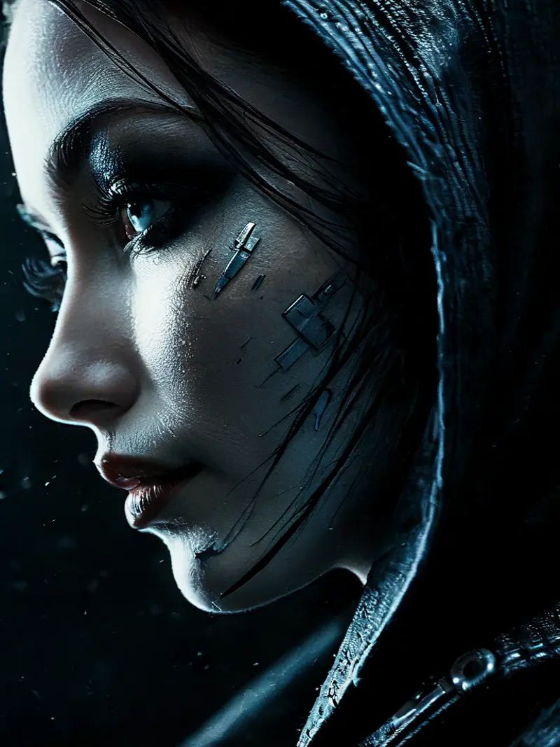 Super Closeup Portrait,  Surreal Harmony,  V for Vendetta on Tensor.Art