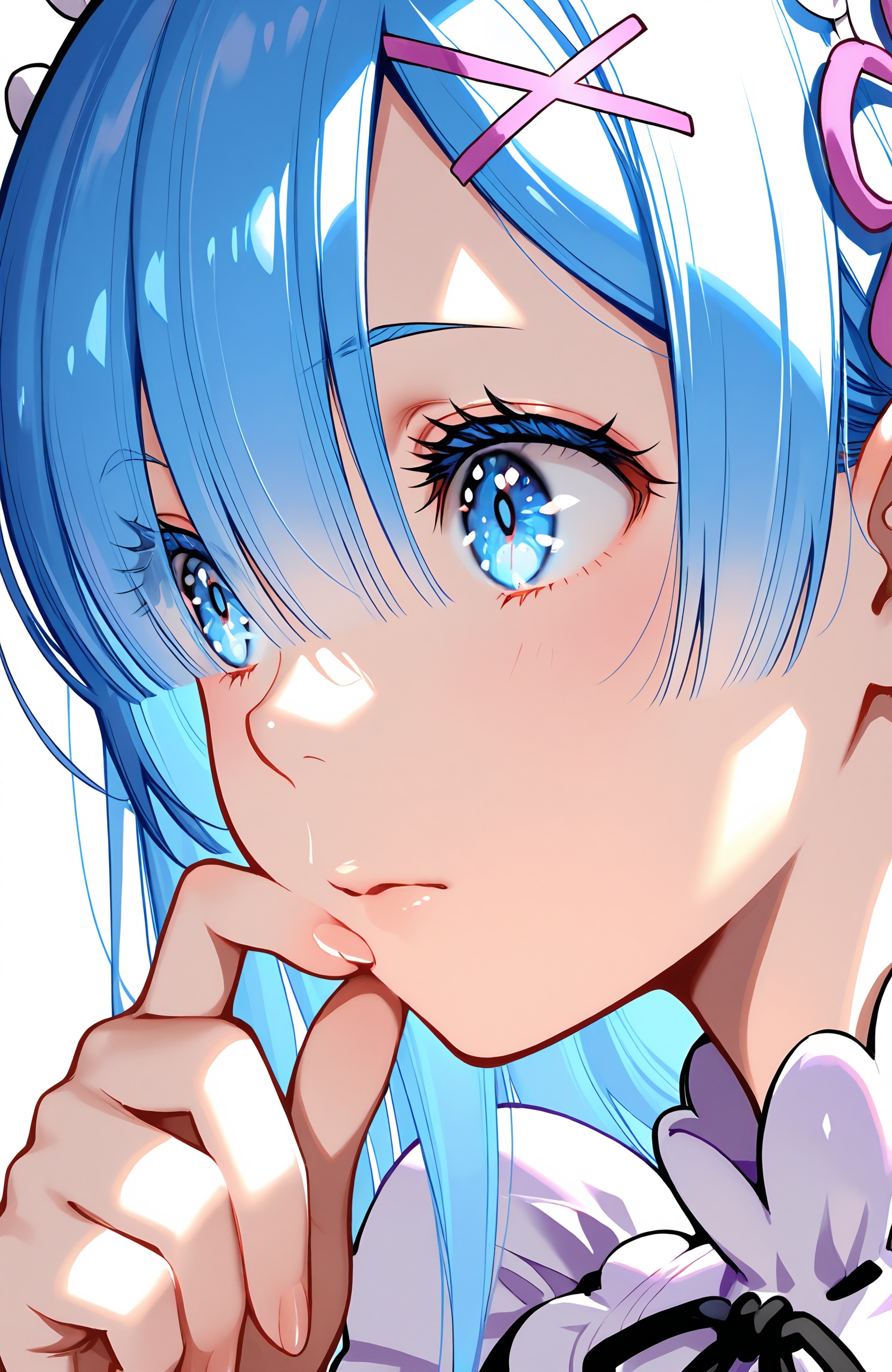 YY Anime style1girl,  rem \(re:zero\),  hand up by 天海TianHai on Tensor.Art