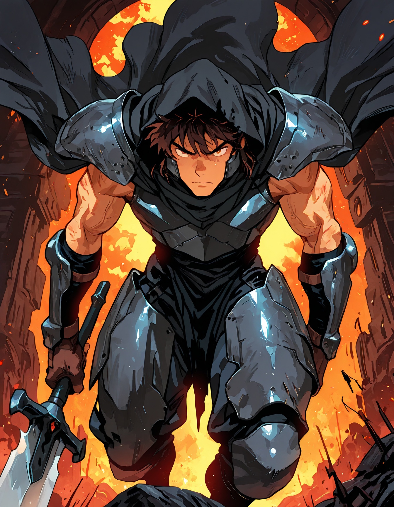 1boy,  solo,  rugged warrior on Tensor.Art