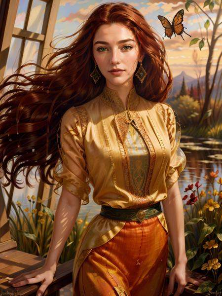 half length shot,  hyperreal narrative impressionistic realism,  In Sergey Piskunov's evocative style on Tensor.Art