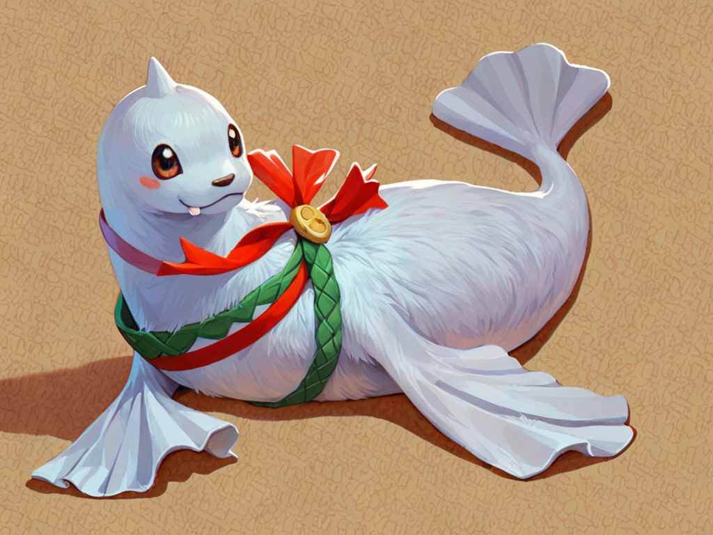 Masterpiece,Best Quality,dewgong,white body,full body,feral,solo,flipper,no humans,pokemon \(creature\),simple background,<lora:dewgongPONY:0.8>,sea lion,score_9,score_8_up,score_7_up,score_6_up,realistic,furry female, 