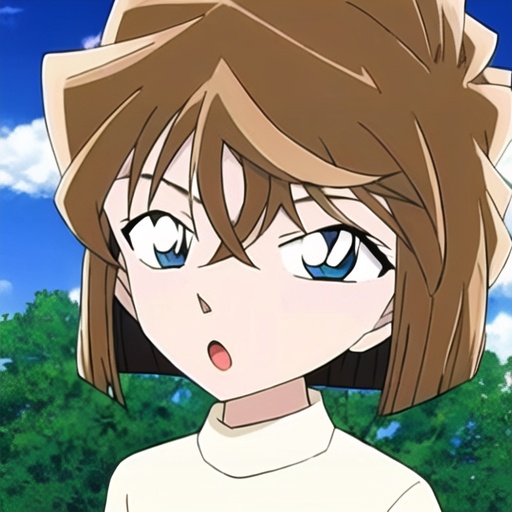 1girl,solo,brown hair,open mouth,blue eyes,short hair,looking at viewer,bangs,:o,<lora:huiiyuan0.02:1>,