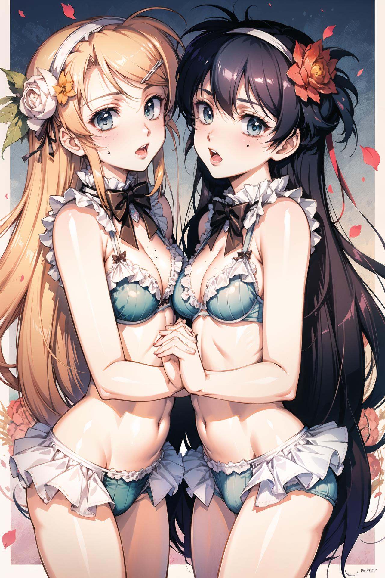multiple girls,  2girls,  kousaka kirino on Tensor.Art