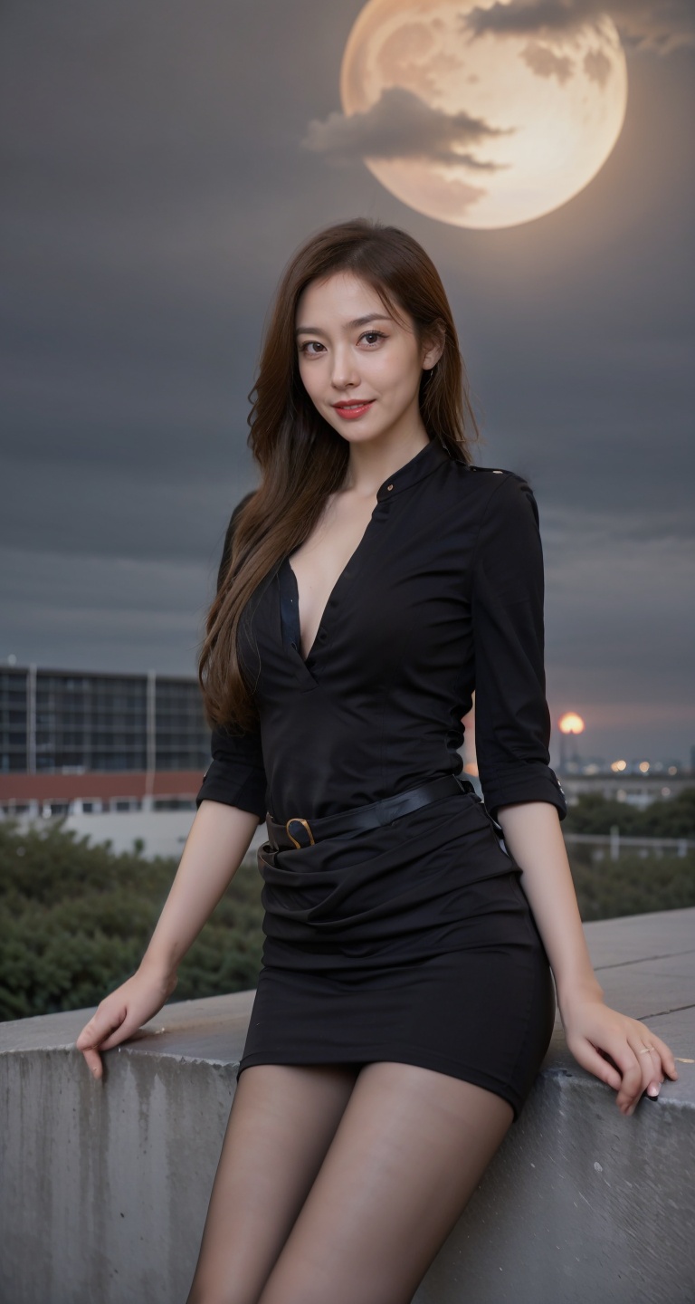 A Chinese girl with a model's physique,  exuding both innocence and sensuality,  striking a provocative pose with a licent...