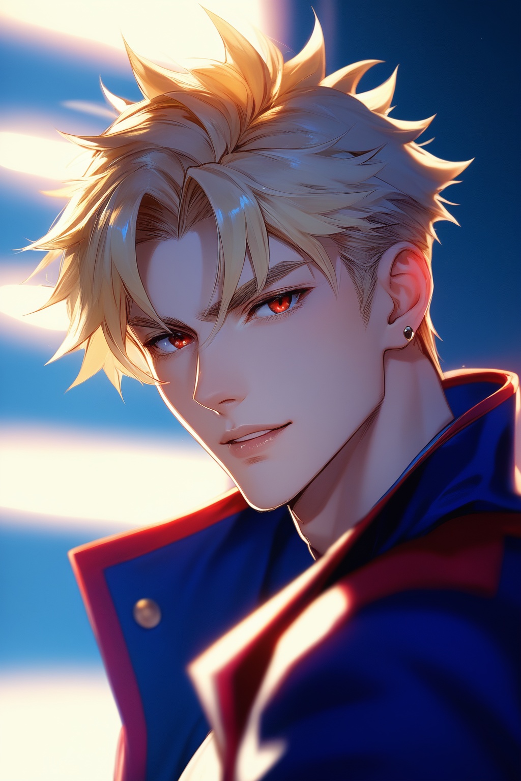 score_9,score_8_up,score_7_up,gilgamesh_(fate), fate_(series), 1boy, blonde_hair, red_eyes