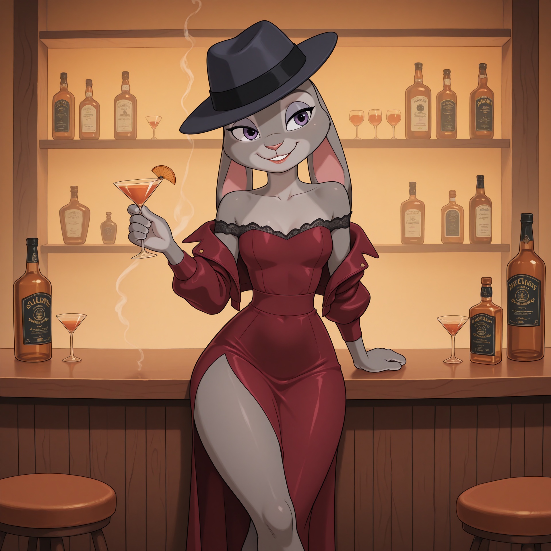 Judy Hopps,  solo,  anthropomorphic rabbit woman on Tensor.Art