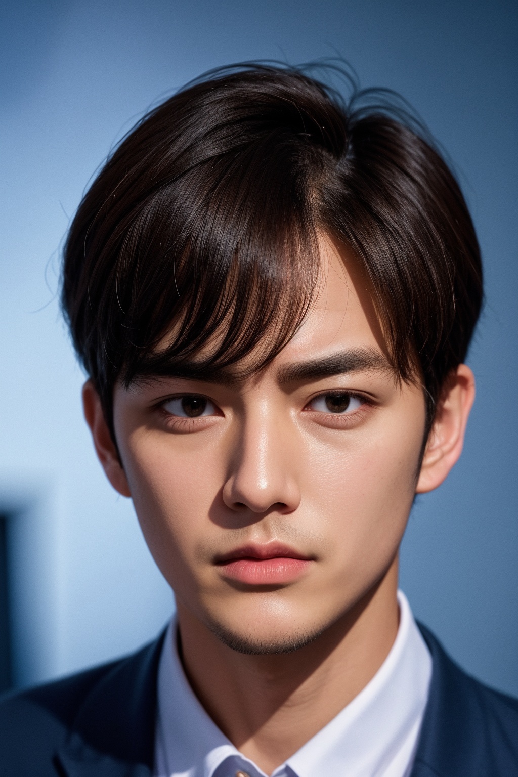 1man,  black background,  black eyes on Tensor.Art