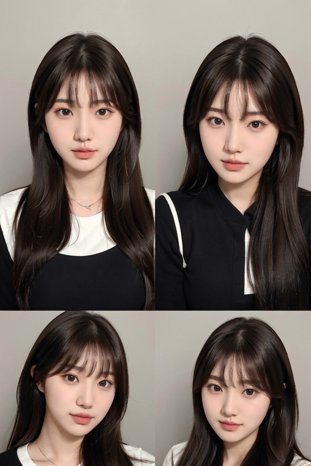 korean girl,  beautiful,  long hair on Tensor.Art