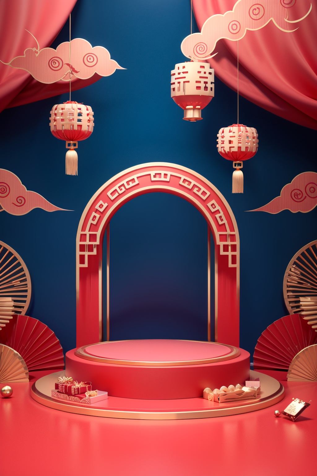 masterpiece,best quality,CNY_stage,no humans,chinese new year,