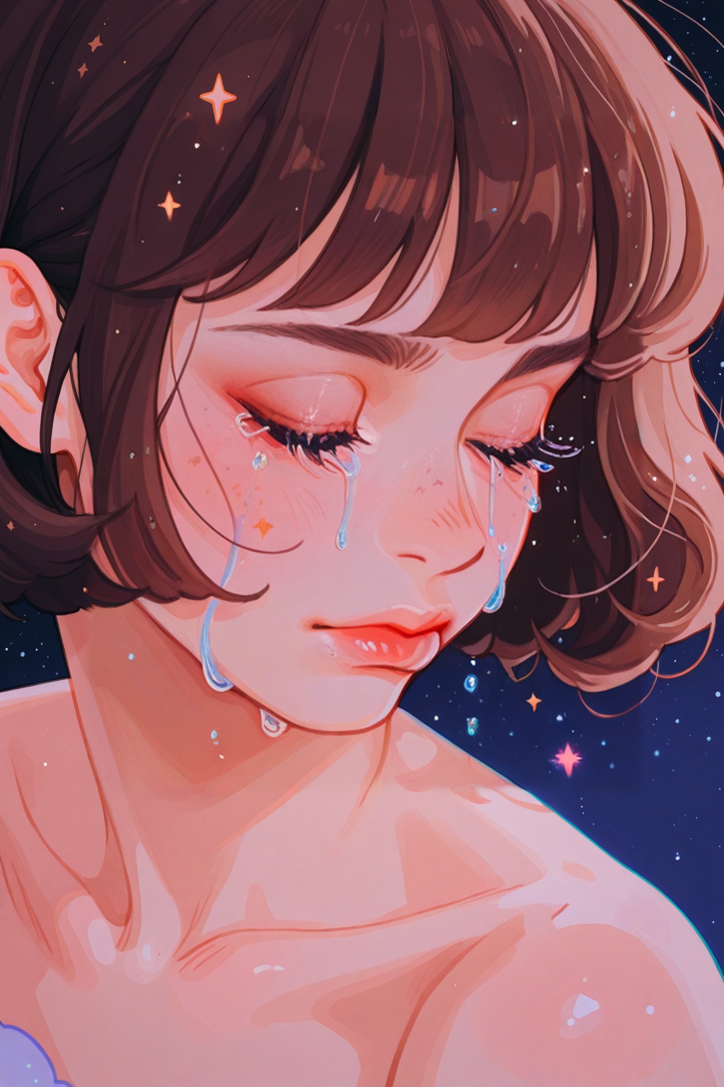 1girl,  solo,  closed eyes on Tensor.Art