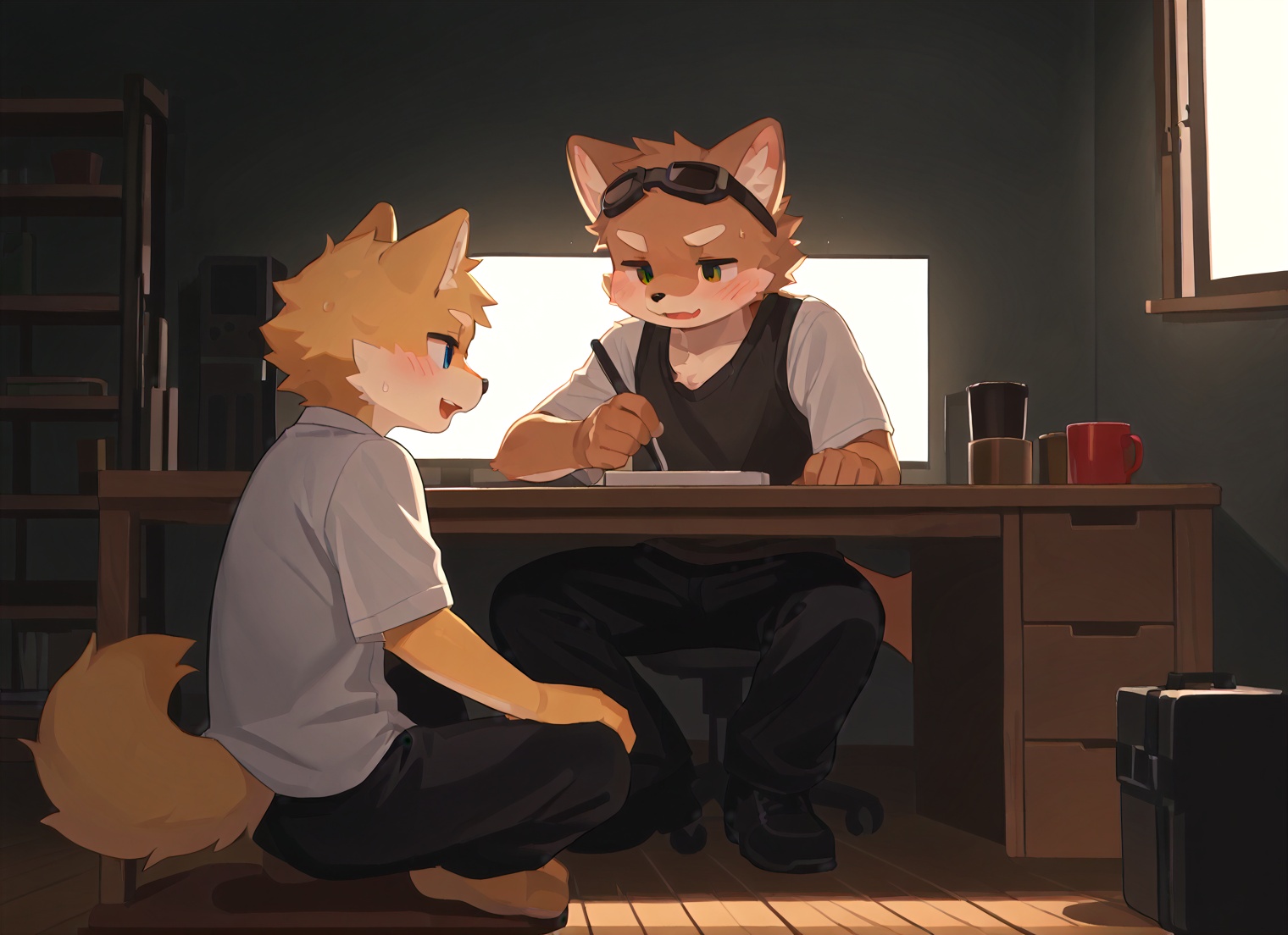 1boy,furry,