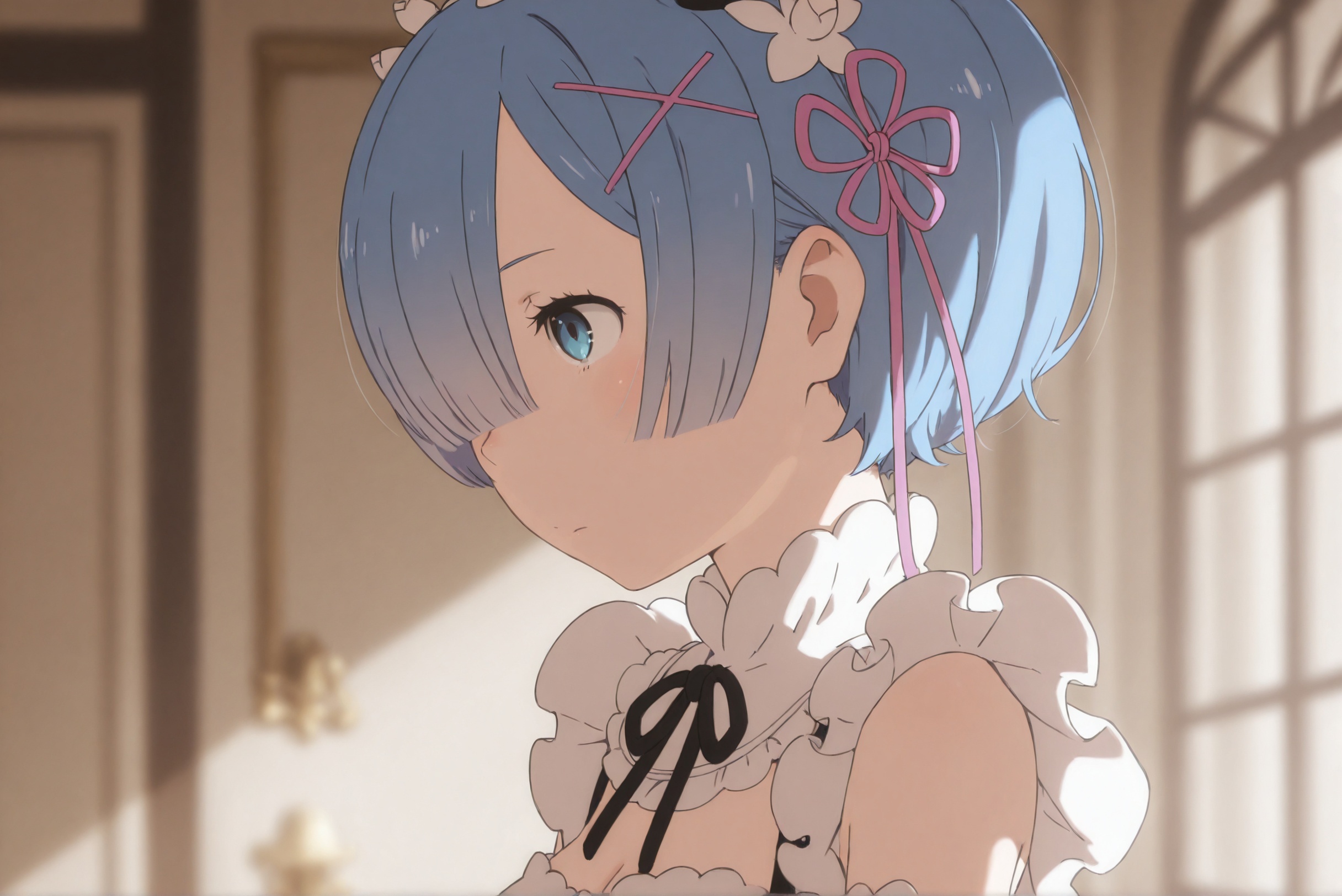 rem_locon,  1girl,  blue eyes on Tensor.Art