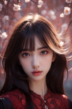 1girl,Extremely detailed facial features,full body,solo,melancholic,melancholy,nostalgic,a sense of solitude,petals,Surrealistic imagery,dreamlike atmosphere,vibrant and contrasting colors,intricate and detailed elements,