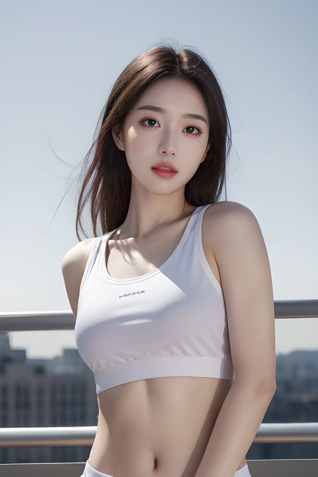 <lora:0811_10:0.7>,simple background,sportswear,, 1girl,realistic,masterpiece, best quality, photorealistic, HDR,detail