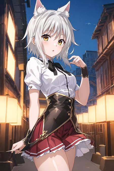 Koneko Toujou (DXD),  1girl,  white hair on Tensor.Art