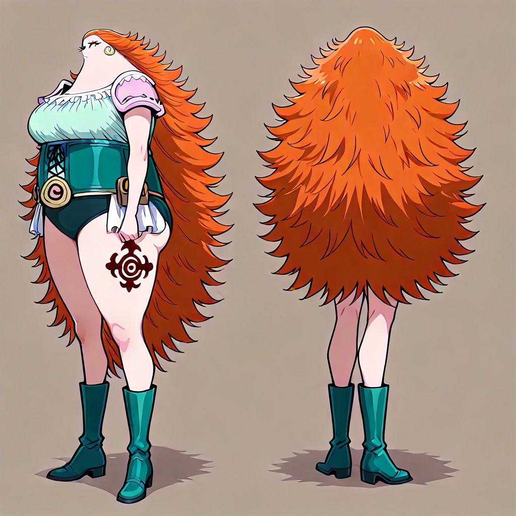 chrltt_citr0n,  orange eyes,  long legs on Tensor.Art