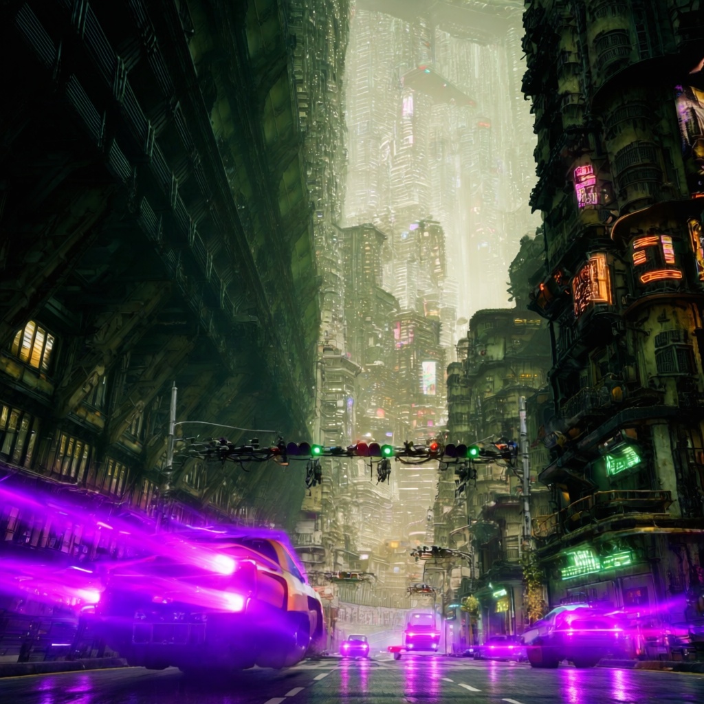 cyberpunk city,  chongqing,  no humans on Tensor.Art