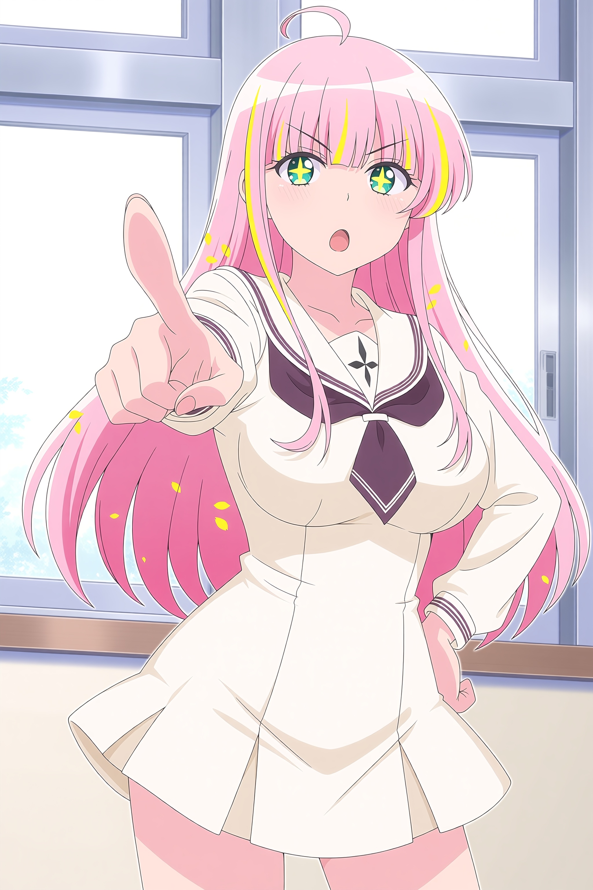 Hanaori-Meteor,  1girl,  pink hair on Tensor.Art